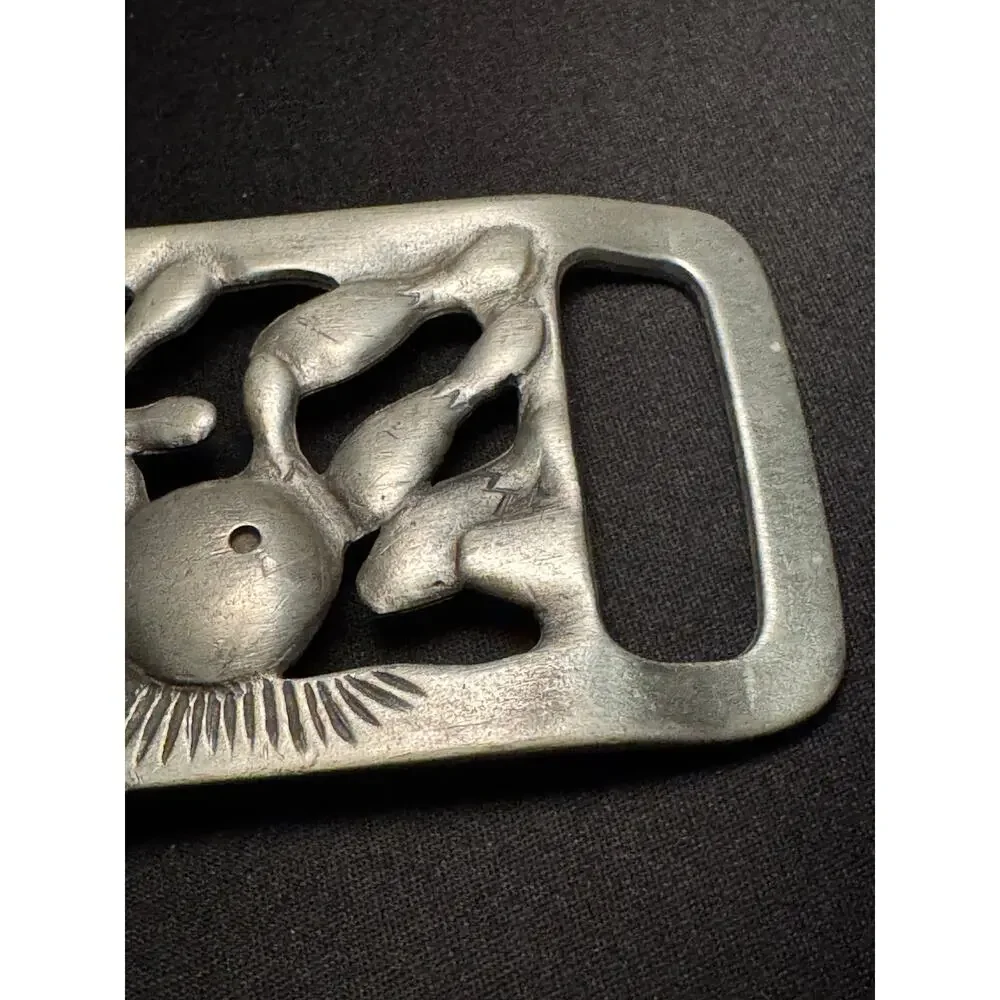 Vintage Pewter Bowling Belt Buckle
